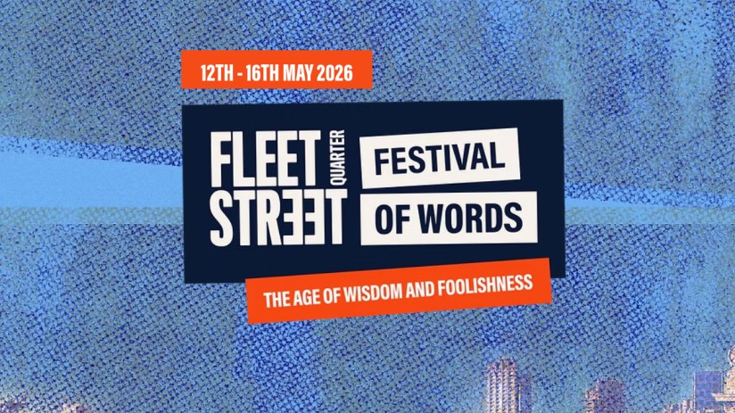 Colorful Festival of Words banner with vibrant fonts and decorative elements celebrating literature and creativity