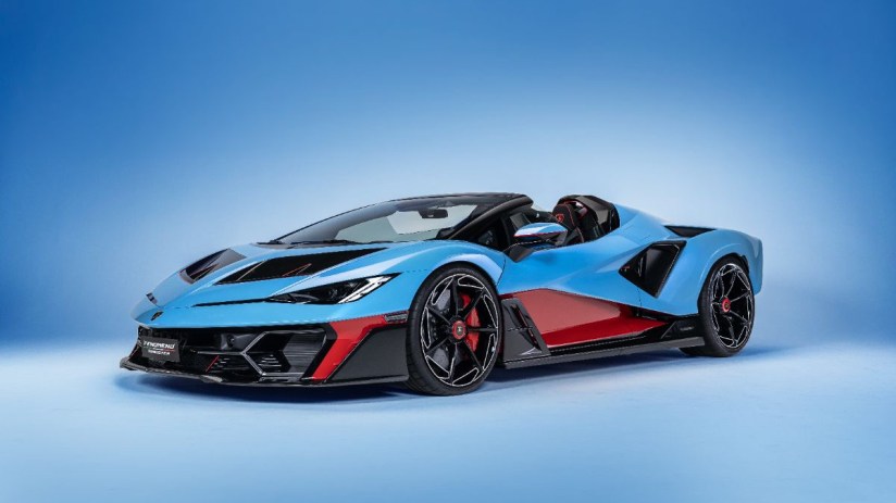 Lamborghini Fenomeno Roadster showcasing sleek design and luxury features on display at a general news event