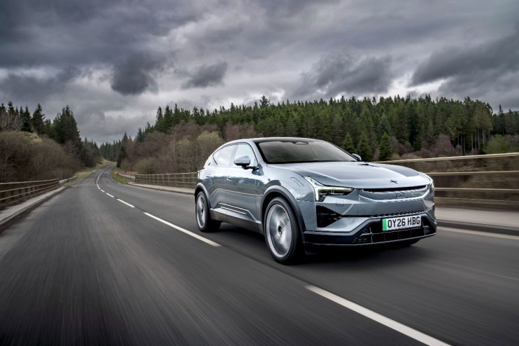Polestar 3 electric SUV in sleek urban setting showcasing modern design and advanced technology features