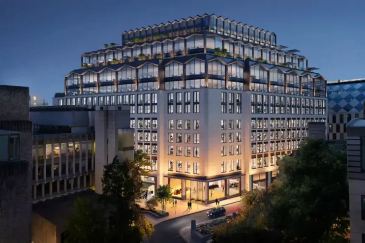 Aldermanbury architectural design rendering showcasing modern urban development and innovative city planning