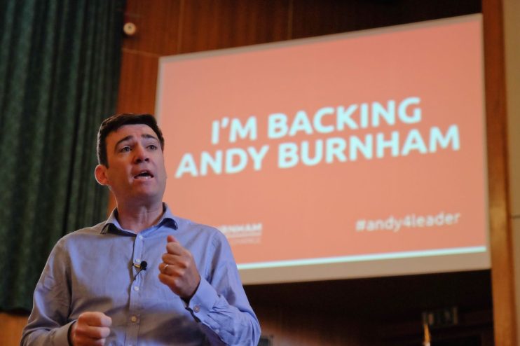 Andy Burnham campaigns to be Labour leader, 2015.