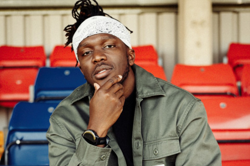 KSI in the stands at his club Dagenham & Redbridge