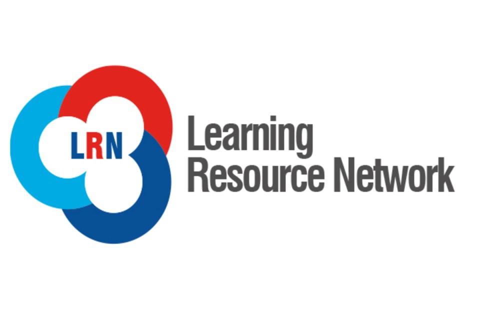 Learning Group logo featuring an abstract design symbolizing collaboration and innovation in education and professional de...
