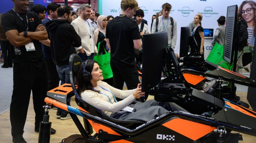 Attendees at London Tech Week 2026 conference networking and discussing innovations in technology and business