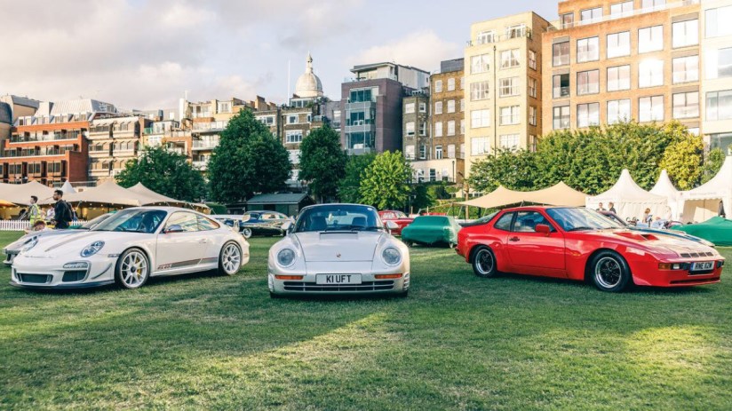 Classic cars displayed at the prestigious London Concours 2026 event, showcasing automotive elegance and innovation