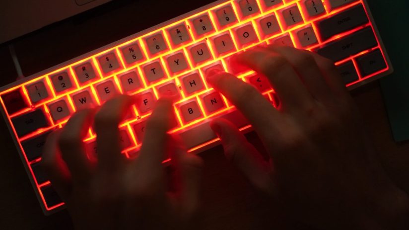 Evil-looking keyboard symbolizing cybersecurity threats and hacking risks in a digital landscape.