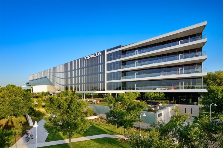 Oracle Headquarters in Austin displaying modern architecture with a scenic view, reflecting its tech industry presence.