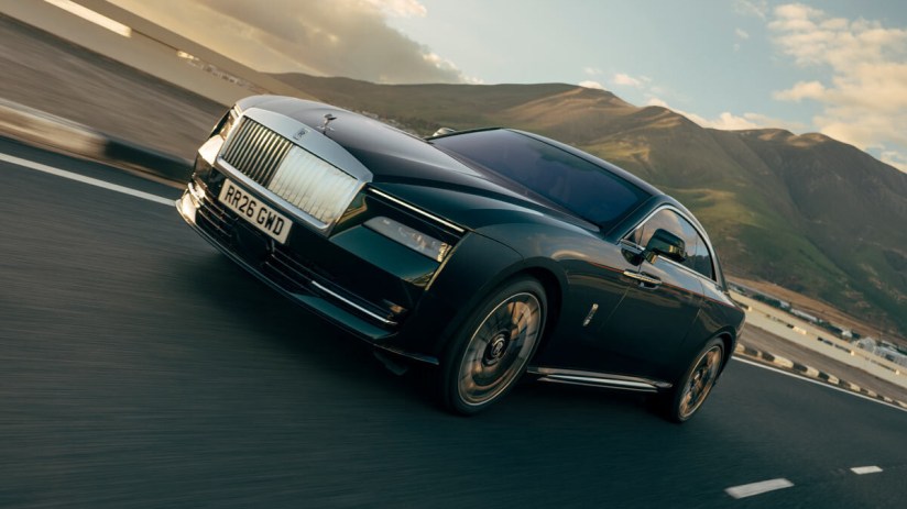 Rolls-Royce Spectre luxury electric vehicle showcased in a sleek design, highlighting its innovative features and elegance