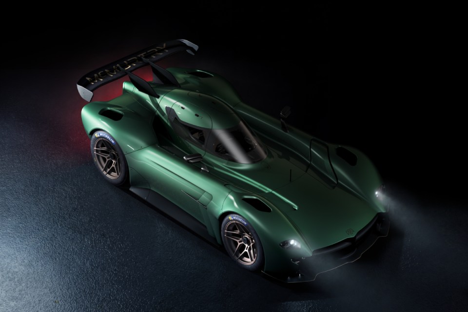 McMurtry Speirling studio front view showcasing sleek design and innovative engineering in automotive technology.