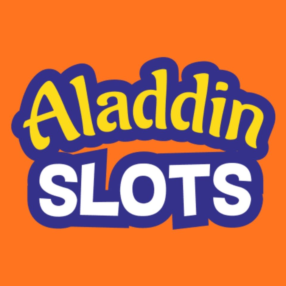 Aladdin Slots logo with vibrant colors and Arabian-themed design for an engaging online casino experience