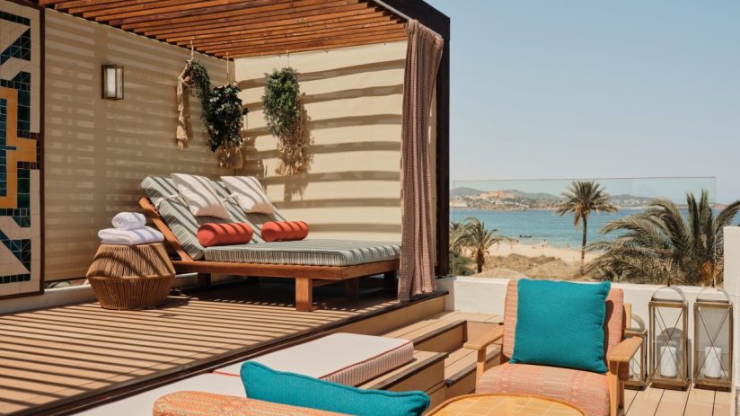 Luxurious COYA Ibiza Mirador Roof Top Suite with stunning views, elegant decor, and premium amenities for a lavish stay.