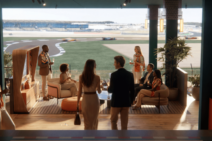 Chefs preparing gourmet dishes for corporate hospitality at prestigious events like Silverstone and Ascot