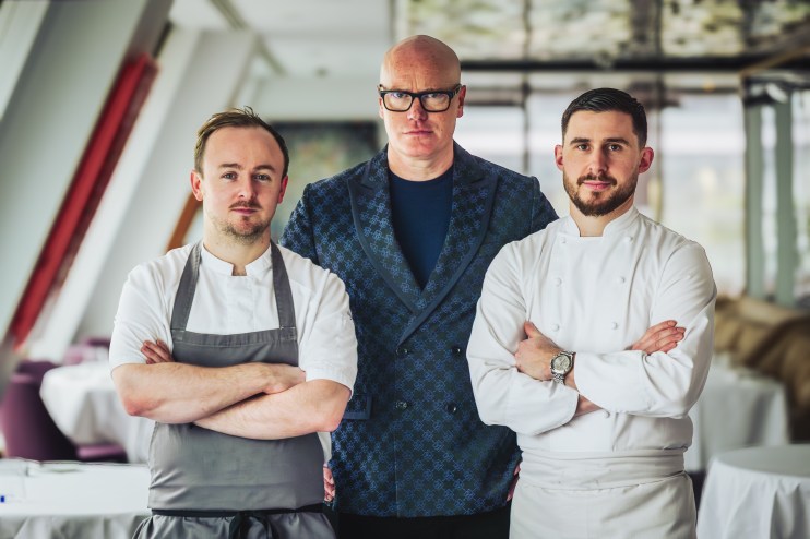 Craig Johnston, Martin Williams, and Pierre Minotti, culinary and hospitality leaders.
