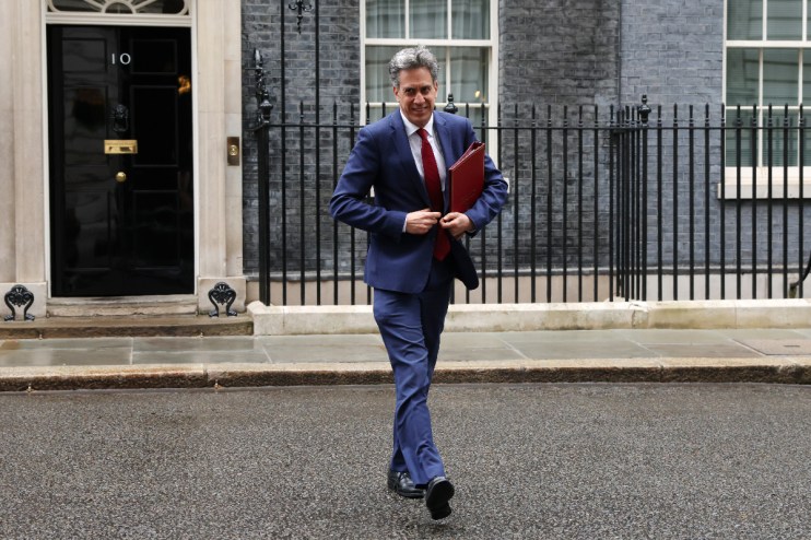 Ed Miliband outside Downing Street