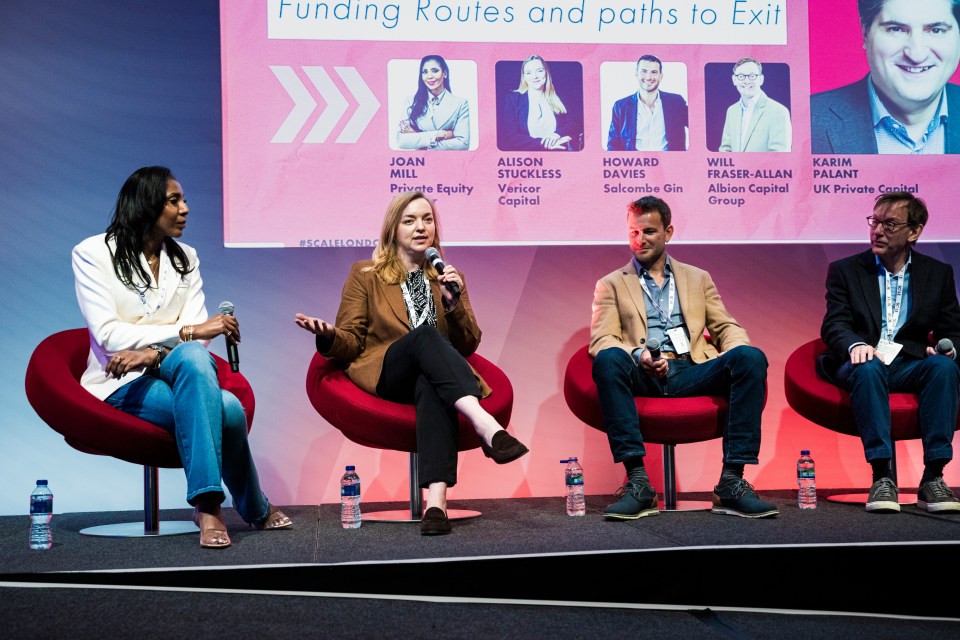 Panel discussion at SCALEEXPOSUMMIT Day 2 with experts Joan Mill, Alison Stuckless, Howard Davies, Will Fraser-Allan, and ...