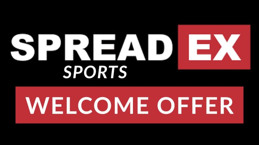 Spreadex Sports logo with WELCOME OFFER text on a black background, highlighting a new customer deal.