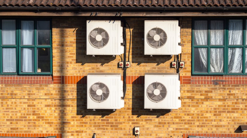 Air conditioning vents in a grid pattern, illustrating cooling solutions during a heatwave