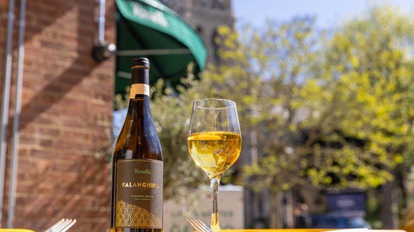 The Rossella house wine comes directly from the Meola family vineyard in Italy.