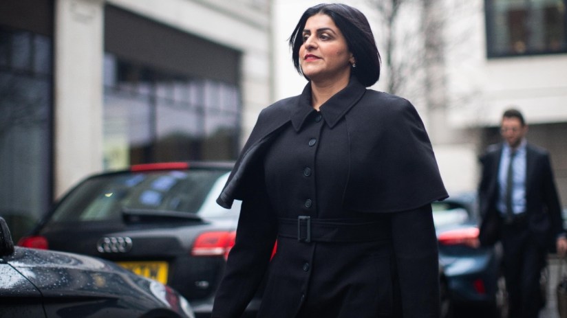 Shabana Mahmood wearing a stylish black jacket, embodying professional elegance in a business setting