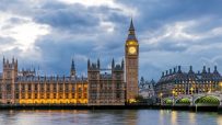 Dramatic cloud formation over Westminster, capturing a striking skyline with iconic landmarks under a moody sky.